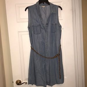 Sonoma denim dress, sz Large, belted